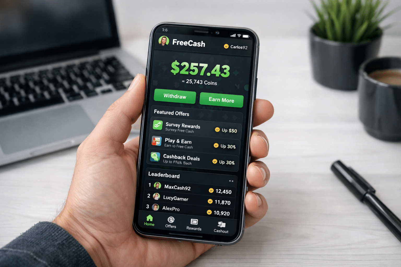 ÂżCĂłmo funciona Freecash paso a paso?