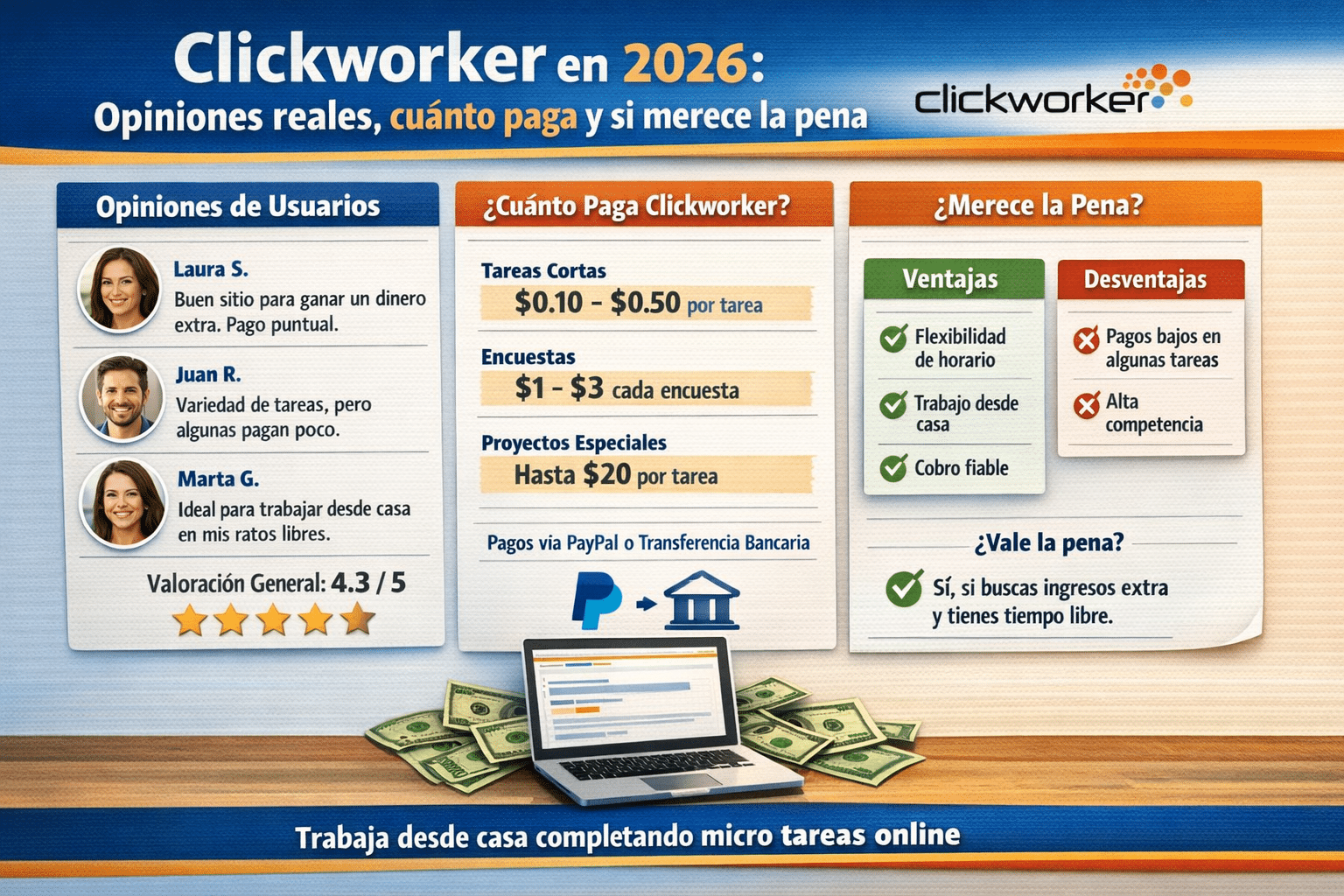 Clickworker: opiniones reales