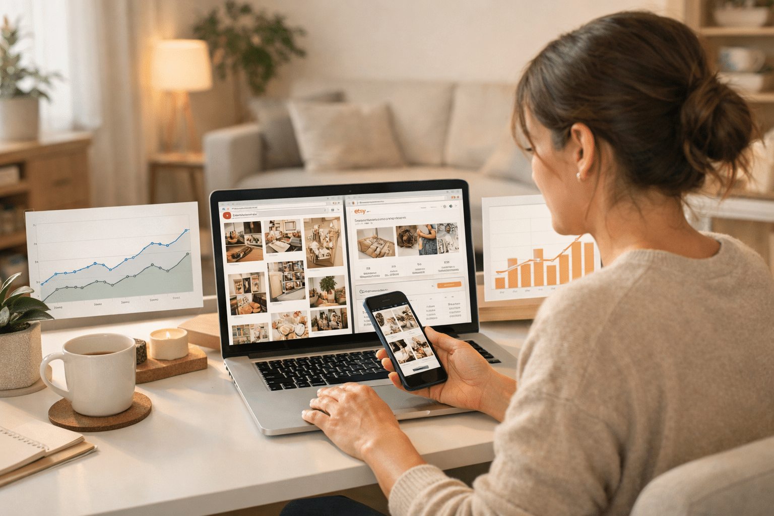 Ganar dinero con Pinterest llevando tráfico a Etsy