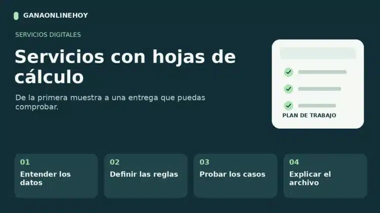 Ganar dinero con Excel y Google Sheets: ofrece una hoja que resuelva algo