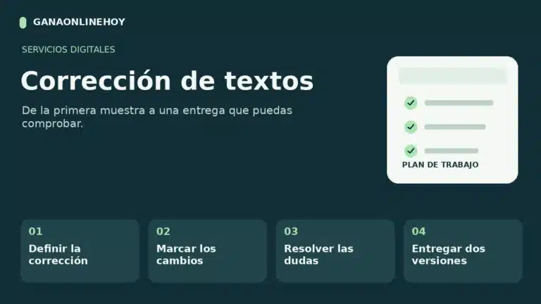 Ganar dinero corrigiendo textos: muestra, proceso y presupuesto